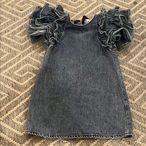 Lola + The Boys Denim Dress with Ruffled Sleeves